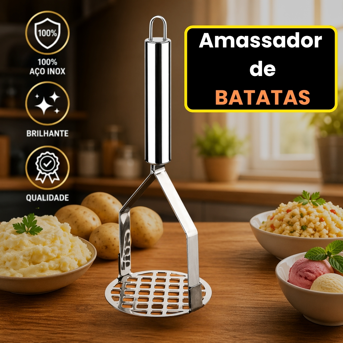 Amassador de batatas — foto profissional
