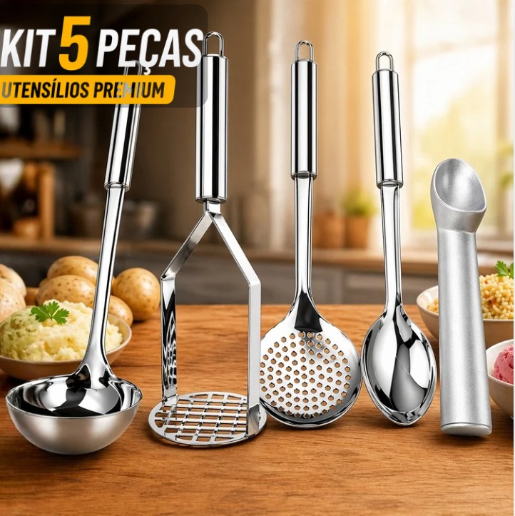 Kit completo de utensílios — foto profissional